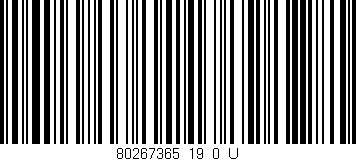 Código de barras (EAN, GTIN, SKU, ISBN): '80267365_19_0_U'