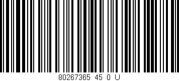Código de barras (EAN, GTIN, SKU, ISBN): '80267365_45_0_U'