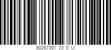 Código de barras (EAN, GTIN, SKU, ISBN): '80267391_23_0_U'