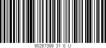 Código de barras (EAN, GTIN, SKU, ISBN): '80267399_31_0_U'
