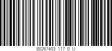 Código de barras (EAN, GTIN, SKU, ISBN): '80267403_117_0_U'