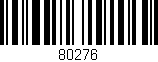 Código de barras (EAN, GTIN, SKU, ISBN): '80276'