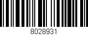 Código de barras (EAN, GTIN, SKU, ISBN): '8028931'