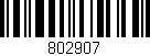 Código de barras (EAN, GTIN, SKU, ISBN): '802907'