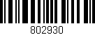 Código de barras (EAN, GTIN, SKU, ISBN): '802930'