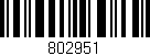 Código de barras (EAN, GTIN, SKU, ISBN): '802951'