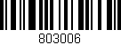 Código de barras (EAN, GTIN, SKU, ISBN): '803006'