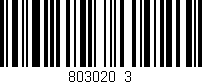 Código de barras (EAN, GTIN, SKU, ISBN): '803020/3'