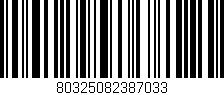 Código de barras (EAN, GTIN, SKU, ISBN): '80325082387033'
