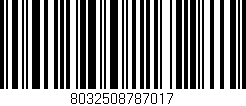 Código de barras (EAN, GTIN, SKU, ISBN): '8032508787017'