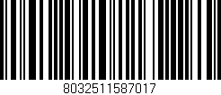 Código de barras (EAN, GTIN, SKU, ISBN): '8032511587017'