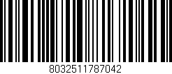 Código de barras (EAN, GTIN, SKU, ISBN): '8032511787042'