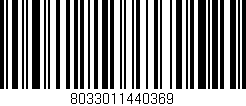 Código de barras (EAN, GTIN, SKU, ISBN): '8033011440369'