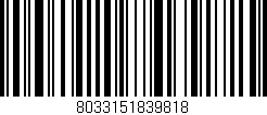 Código de barras (EAN, GTIN, SKU, ISBN): '8033151839818'