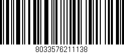 Código de barras (EAN, GTIN, SKU, ISBN): '8033576211138'