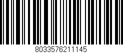 Código de barras (EAN, GTIN, SKU, ISBN): '8033576211145'