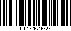 Código de barras (EAN, GTIN, SKU, ISBN): '8033576716626'