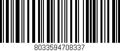 Código de barras (EAN, GTIN, SKU, ISBN): '8033594708337'