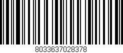 Código de barras (EAN, GTIN, SKU, ISBN): '8033637028378'