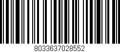 Código de barras (EAN, GTIN, SKU, ISBN): '8033637028552'