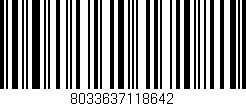 Código de barras (EAN, GTIN, SKU, ISBN): '8033637118642'