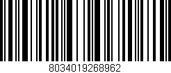 Código de barras (EAN, GTIN, SKU, ISBN): '8034019268962'