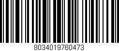 Código de barras (EAN, GTIN, SKU, ISBN): '8034019760473'