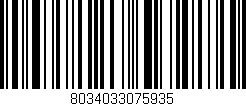 Código de barras (EAN, GTIN, SKU, ISBN): '8034033075935'