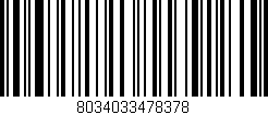 Código de barras (EAN, GTIN, SKU, ISBN): '8034033478378'