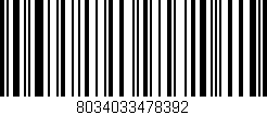 Código de barras (EAN, GTIN, SKU, ISBN): '8034033478392'