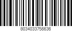 Código de barras (EAN, GTIN, SKU, ISBN): '8034033756636'