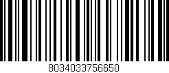 Código de barras (EAN, GTIN, SKU, ISBN): '8034033756650'