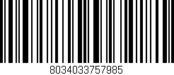 Código de barras (EAN, GTIN, SKU, ISBN): '8034033757985'