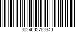 Código de barras (EAN, GTIN, SKU, ISBN): '8034033783649'