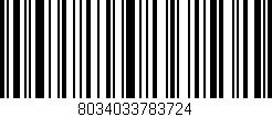 Código de barras (EAN, GTIN, SKU, ISBN): '8034033783724'