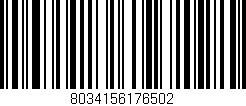 Código de barras (EAN, GTIN, SKU, ISBN): '8034156176502'