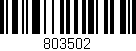 Código de barras (EAN, GTIN, SKU, ISBN): '803502'