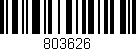 Código de barras (EAN, GTIN, SKU, ISBN): '803626'