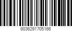 Código de barras (EAN, GTIN, SKU, ISBN): '8036291705166'