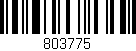 Código de barras (EAN, GTIN, SKU, ISBN): '803775'