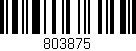 Código de barras (EAN, GTIN, SKU, ISBN): '803875'