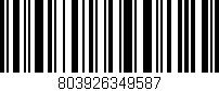 Código de barras (EAN, GTIN, SKU, ISBN): '803926349587'