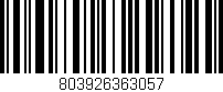 Código de barras (EAN, GTIN, SKU, ISBN): '803926363057'