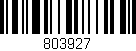 Código de barras (EAN, GTIN, SKU, ISBN): '803927'
