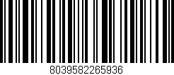Código de barras (EAN, GTIN, SKU, ISBN): '8039582265936'