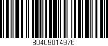 Código de barras (EAN, GTIN, SKU, ISBN): '80409014976'