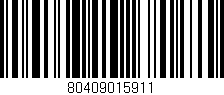 Código de barras (EAN, GTIN, SKU, ISBN): '80409015911'