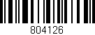 Código de barras (EAN, GTIN, SKU, ISBN): '804126'