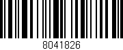 Código de barras (EAN, GTIN, SKU, ISBN): '8041826'