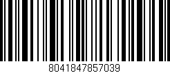 Código de barras (EAN, GTIN, SKU, ISBN): '8041847857039'